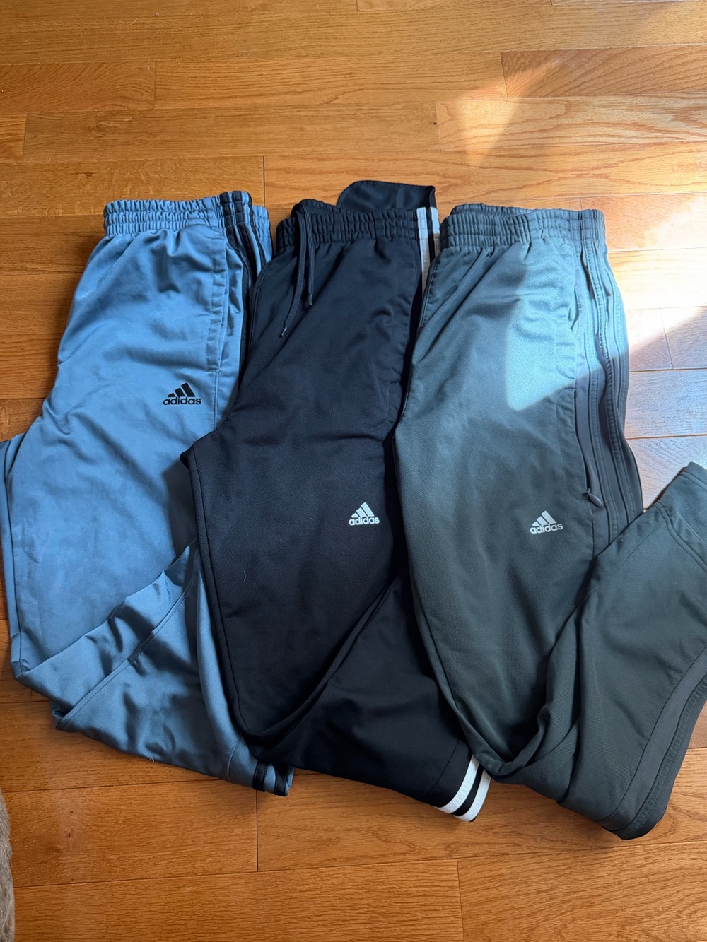Lot of 3 Mens addidas size large athletic pants Drawstrings